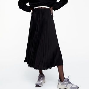 ZARA Pleated Midi Skirt